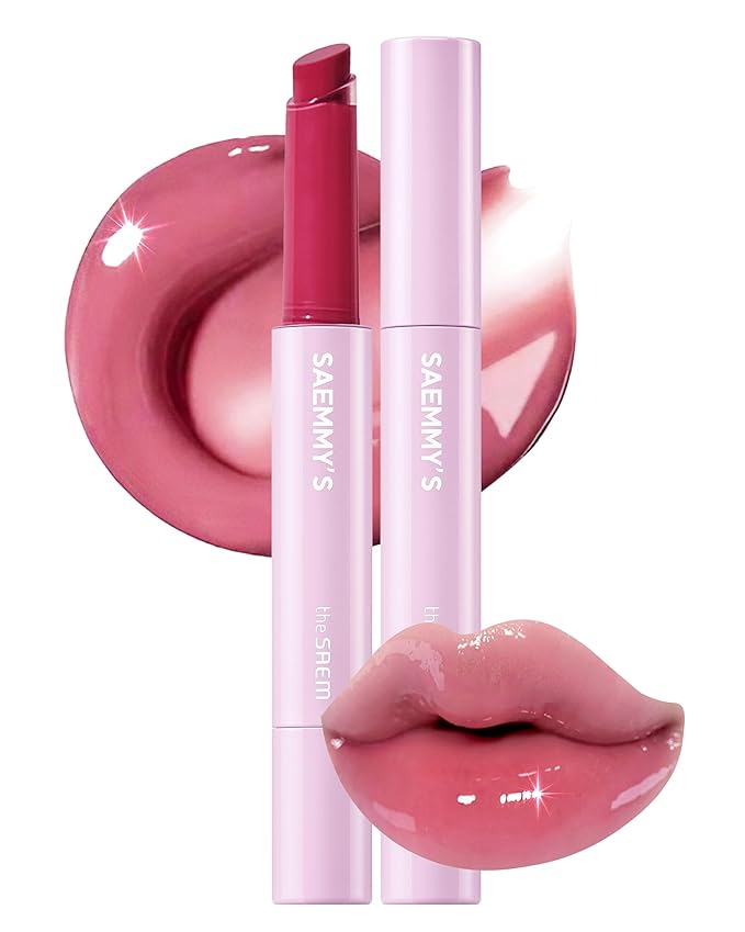 THESAEM Saemmy's Syrup Shot Melting Balm - Plumping Lip GLoss Lipstick for Glazed Shine Lips - Korean Lip Makeup - Long Lasting Moisturizing, 0.06oz. (04 Grape Jam)
