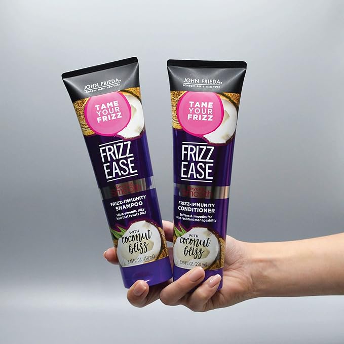 John Frieda Frizz Ease Beyond Smooth Conditioner, Anti-Humidity & Frizz-Resistant, Smooths Texture, Cleanses Unmanageable Hair, Infused with Pure Coconut Oil, 8.45 Oz