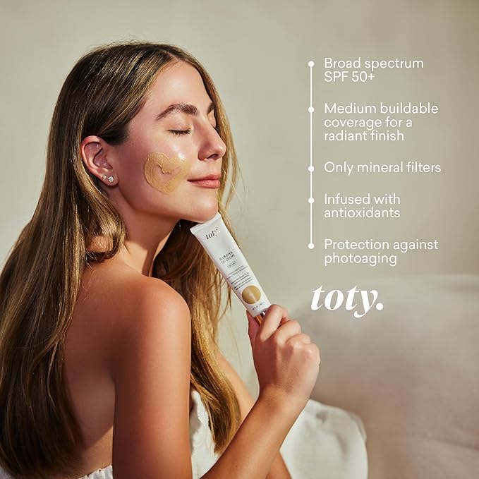 Toty by Sofia Vergara - lumina CC Cream SPF 50+, 100% Mineral Color Correcting Cream - Medium Coverage Foundation & Broad Spectrum Sunscreen for Face - Non Comedogenic - 1C IVORY NUDE