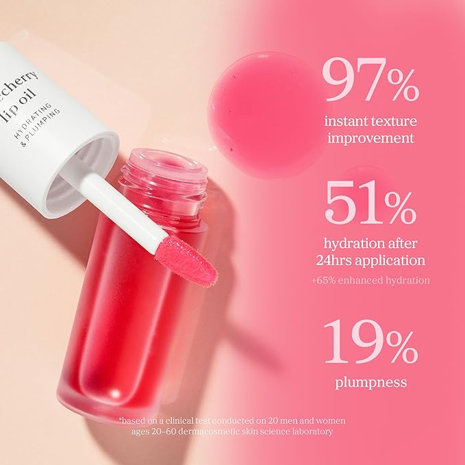 NOONI Korean Lip Oil - Applecherry | Long-Lasting, Moisturizing, Plumping, Revitalizing for Dry Lips, Waterproof, No Peel Off, Hydrating Lip Stain, Stocking Stuffers, Trendy Stuff, 0.12 FL Oz