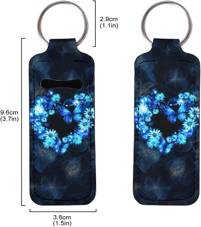 Pensura Chapstick Holder Keychain Fashion 5 Pcs Car Keychain Holder Portable Chapstick Holder Keep from Scratched and Dust
