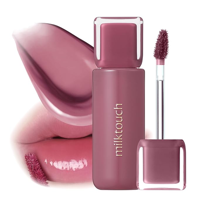 MILKTOUCH Jelly Fit Lip Tint (09 Pine Mauve) with Cooling Plumping Effect and Water-Based Non-Sticky Texture | Long Lasting Korean Beauty Lipstain Tinted Gloss Oil | Stocking Stuffers for Women