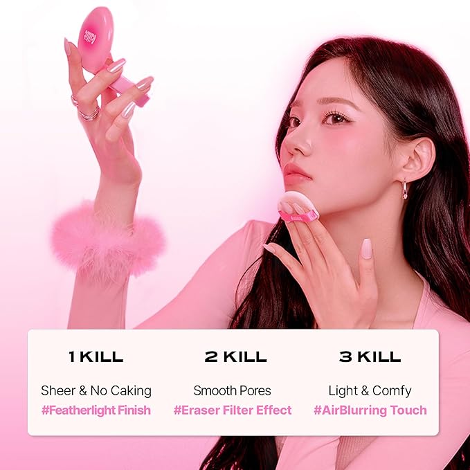 Killit Powder Pact 01 Ivory – Lightweight Compact for Smooth and Natural Finish, Pore-Blurring and Moisture-Balancing Formula – 9 g/Made in Korea