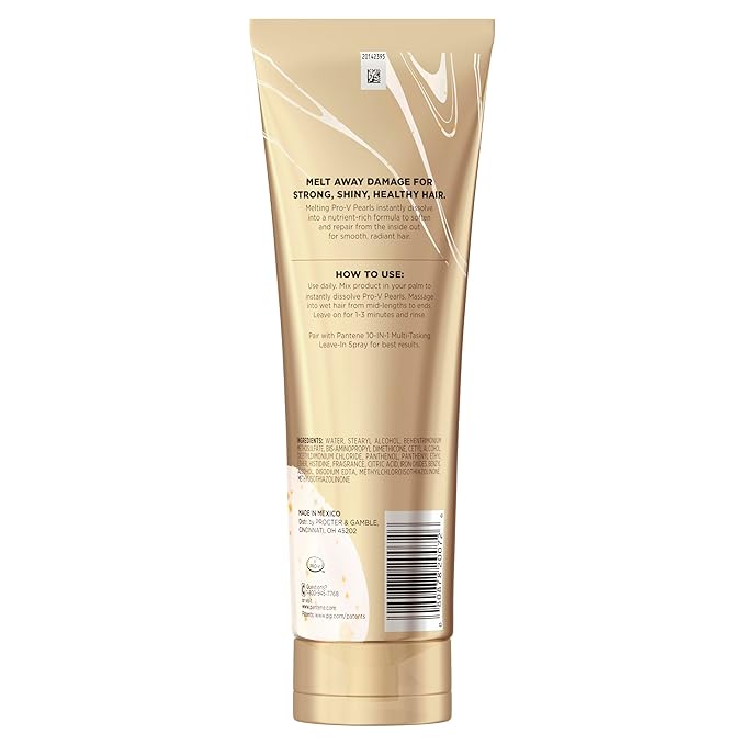Pantene Miracle Rescue Deep Conditioner with Melting Pro-V Pearls - For Dry,Damaged,or Color-Treated Hair - Intense Moisture & Repair - 8.0 Oz,(Pack of 12)