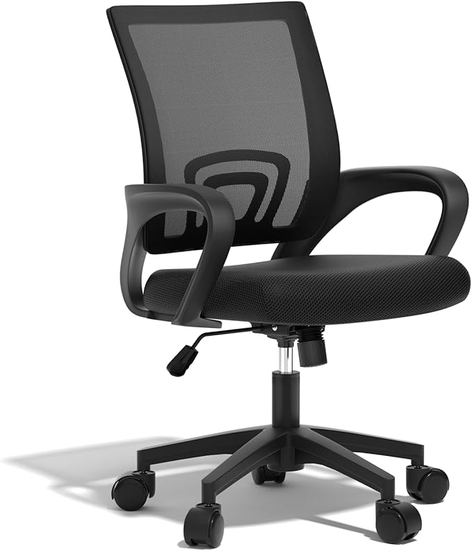 Ergonomic Office Chair 2P - 330Lbs, Breathable Mesh Computer Desk Chair with Lumbar Support & Armrest, Rolling Swivel Adjustable Tilt Lock for Home Office/Gaming, Bedroom Study