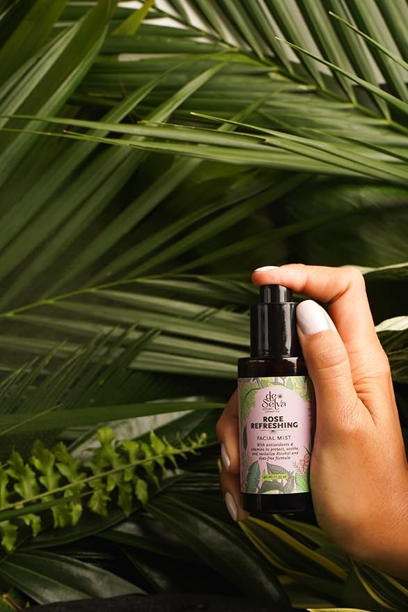 Rose Water Facial Mist – Hydrating Facial Mist with Rose Hydrosol, Cranberry Enzymes & Witch Hazel. Alcohol-Free, Vegan & Natural Skincare for Glowing Skin. 40 ml. De Selva Facial Toner.