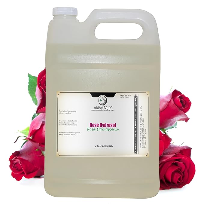 uh*Roh*Muh Pure Rose Hydrosol - 100% Natural & Pure Rose Water Hydrosol for Face & Body | Distilled Bulk Rosewater for Hair, Face and Skin - Sourced from India - 2kg