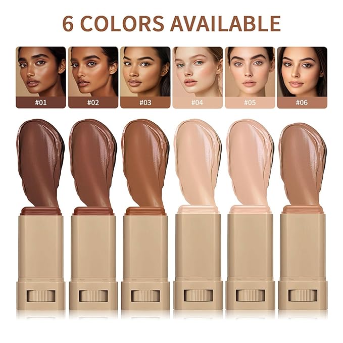 Beauty Balm Serum Boosted Skin Tint, Foundation Makeup Stick Hydrating Tinted Moisturizer, Lightweight and Buildable Solid Tinted Hydrating Serum Foundation Contour Stick, Natural Finish(03#)