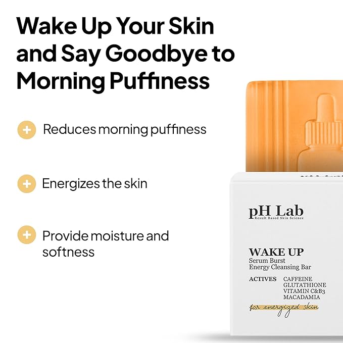 pH Lab Sensitive & Redness Skincare Routine Set, Collagen Night Toner Pad, Anti Redness Serum, Wake Up Energy Cleansing Bar, Soothes, Hydrates & Refreshes Skin