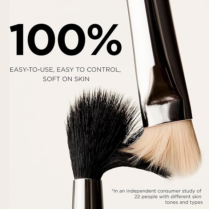 HALEYS Beauty Lid Brush, Medium, Flat & Tapered Eyeshadow Make Up Brush for Cream & Powder, Blending Tool for Eye Makeup, Makeup Brushes Essential, Vegan & Cruelty Free