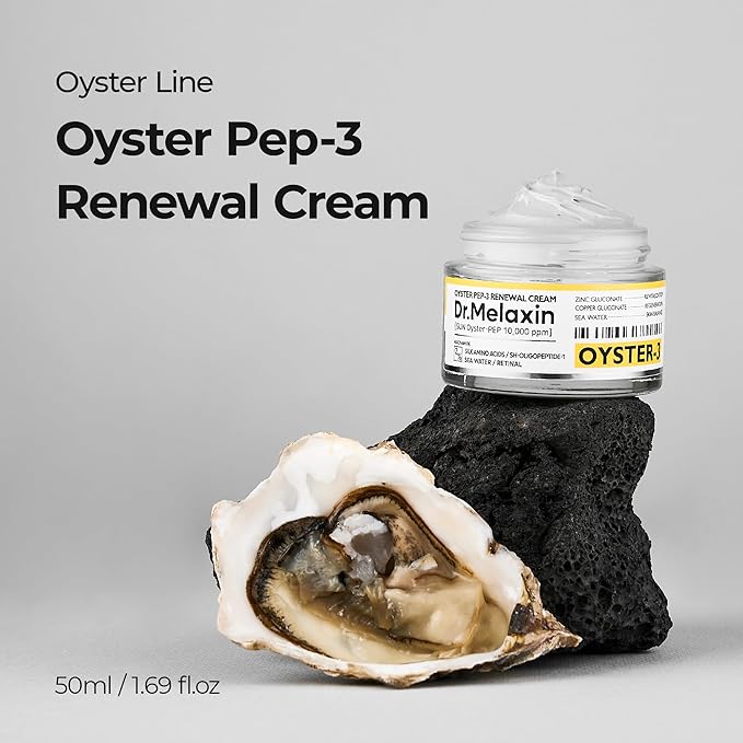 Dr.Melaxin Oyster Pep3 Renewal Cream | Daily Anti-Aging Face Moisturizer, Skin Elasticity & Reduce Wrinkle, 50ml,1.69 fl oz.