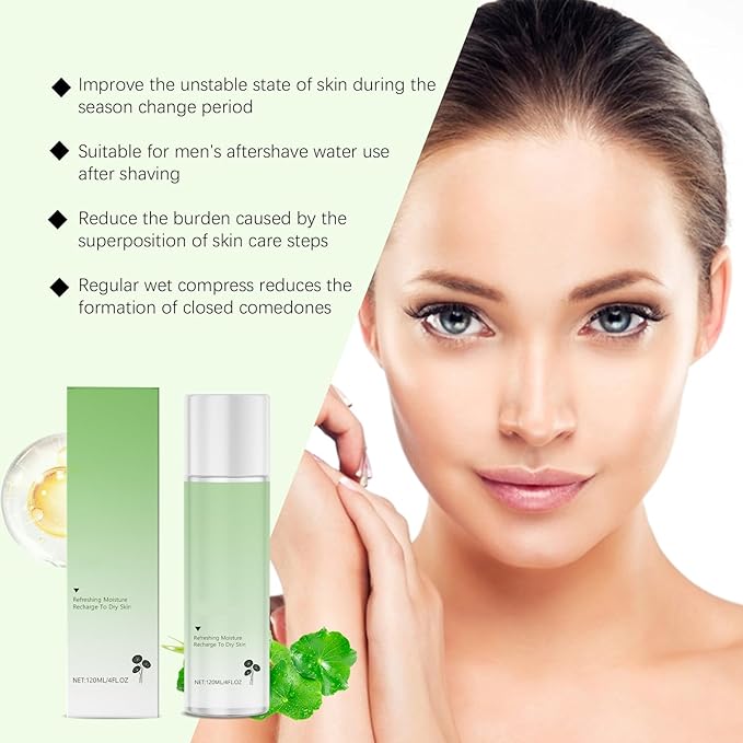 Essence Toner – with Centella Extract & Sodium Hyaluronate, Refreshing Hydration to Help Skin Cope with Seasonal Changes & Look Balanced,120ml / 4 fl oz