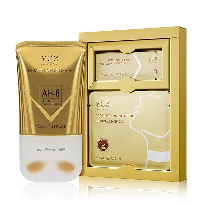 Ycz Neck Firming and Revitalising Set - Smoothes Fine Lines, Nurtures the Neck Area, Provides Deep Moisturising Skincare, Combats Wrinkles and Firms the Skin