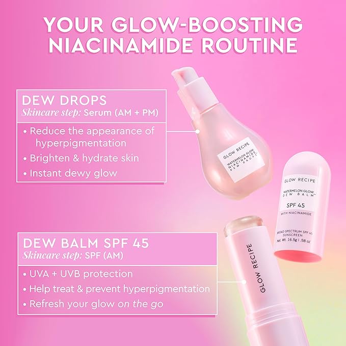 Glow Recipe Blueberry Bounce Gentle Face Cleanser & Makeup Remover with Exfoliating AHA (30 ml) + PHA+BHA Face Toner (40 ml) + SPF Dew Balm Sunscreen Stick (0.58 oz) - Vegan Skincare for Glowing Skin