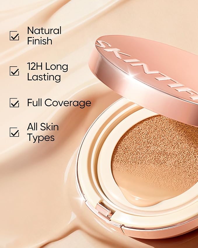 Full Coverage Cushion Foundation #02G Golden Ivory| Satin Glow Finish, Oil-Control & Waterproof, Buildable Tattoo Cover Cushion for All Skin Types