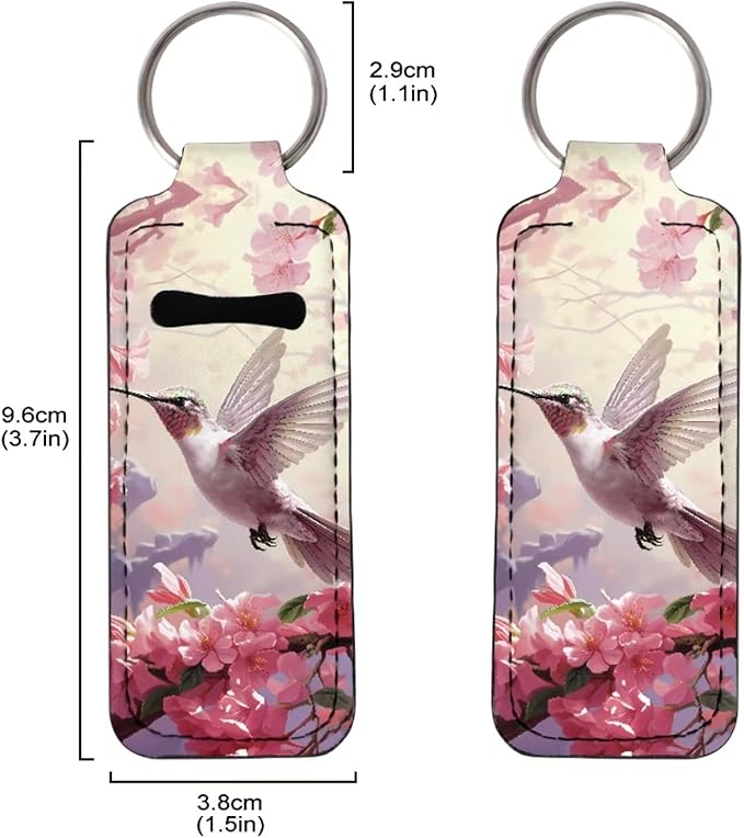 Pensura Chapstick Holder Keychain Fashion 5 Pcs Car Keychain Holder Portable Chapstick Holder Keep from Scratched and Dust