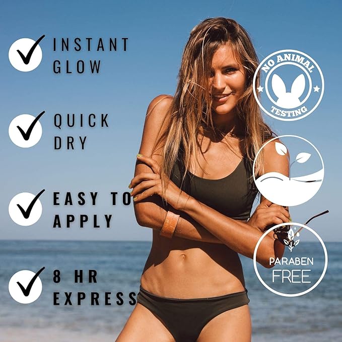 Sun Laboratories By Giesee Self Tanning Kit with 8 oz Tan Overnight Self Tanning Lotion and 2 oz Sunless Tanning Face Cream - Odorless, Non-Toxic Self Tanner for Fair to Medium Skin