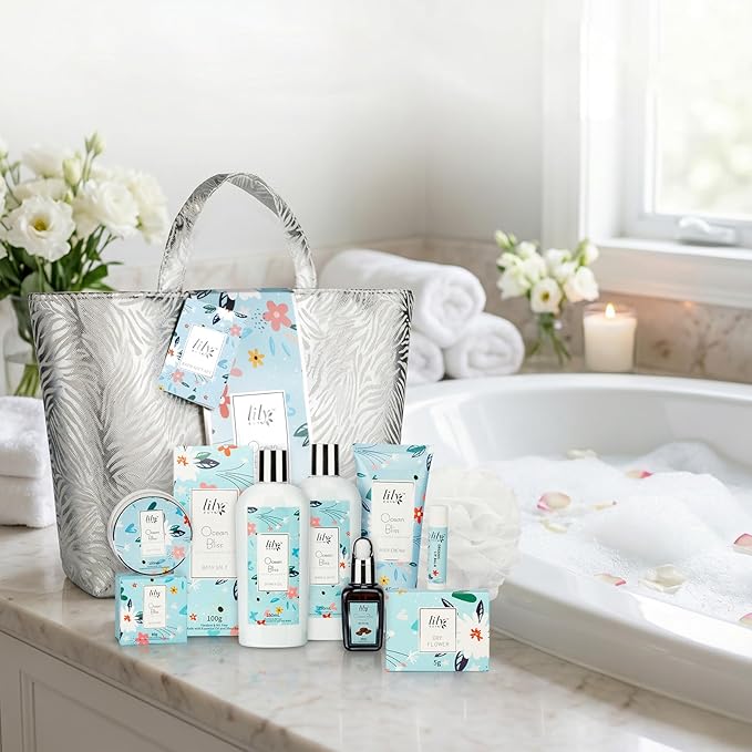 Mothers Day Gifts for Women - XXXL Bag Spa Gift Set for Mom, Luxury Bath and Body Gift Bag Set for Women, Spa Kit Gift, Valentines Day Gift, Birthday, Christmas Gifts, Spa Bath Gift Set for Holiday