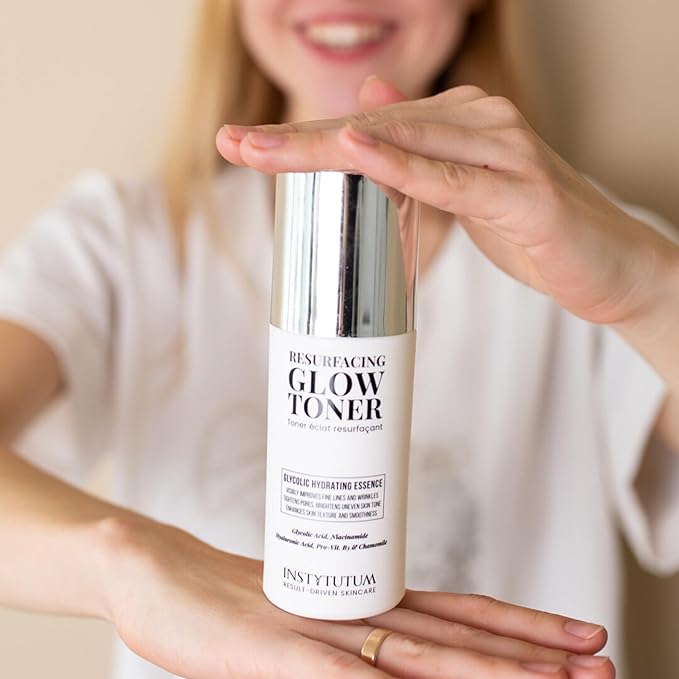 Instytutum Resurfacing Glow Toner 5.1 oz / 150 ml – Glycolic Hydrating Essence with 6% Glycolic Acid, 2% Niacinamide, Hyaluronic Acid & Chamomile – Brightening Exfoliating Toner for Radiant Skin