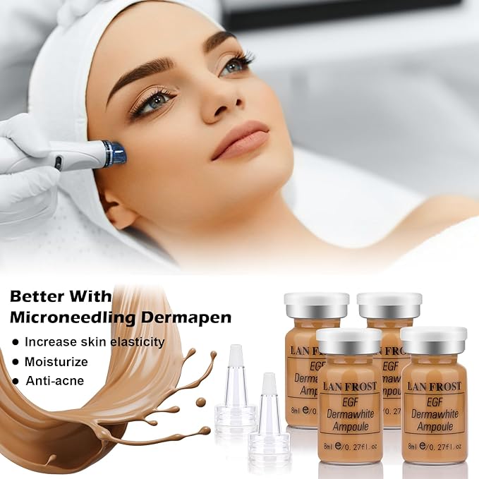 BB Pigment Serum Starter KitHyaluronic Acid Serum Foundation Skin Care Kit 8ml 12pcs, contains Niacinamide, Semi-Permanent Pigments Brown Concealer Darkest Tone Anti-Aging Foundation #6