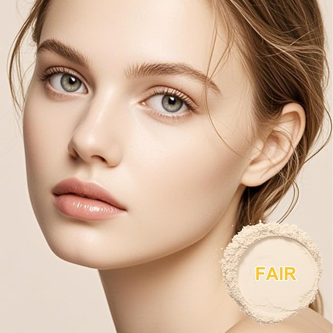 Mineral Sunscreen Setting Powder, SPF 35 Brush Sunscreen Powder for Face & Scalp, Long Lasting Lightweight Breathable, Oil Control Natural Matte Finish (#02 Fair)
