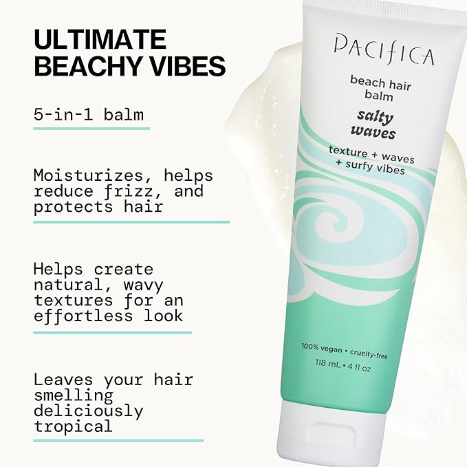 Pacifica, Beach Hair Balm Salty Waves 4 Ounces, 4 Fl Oz