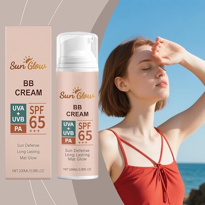Bb Cream Foundation, Spf 65+ Makeup, Nourishing Foundation with Moisturizing Formula, Cosmetics with Lightweight Coverage, Beauty Products, Bb Cream for Summer Swimmers Athletes Travel