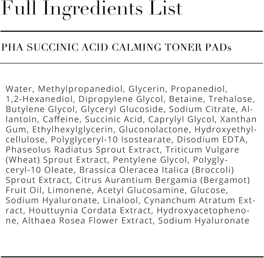 Re.SPN PHA Succinic Acid Calming Toner Pads – Daily Exfoliating, Hydrating and Soothing with CICA, Caffeine, Non-comedogenic, Vegan, Glass Skin, K-Beauty (70 + 35 Count)