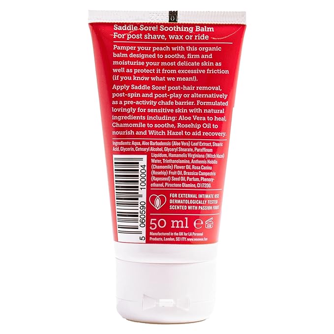 WOOWOO Saddle Sore! Soothing Balm - Vegan Anti-Chafing & Post-Shave Balm with Rosehip Oil & Aloe Vera for Sensitive & Intimate Skin Care | 50 ml