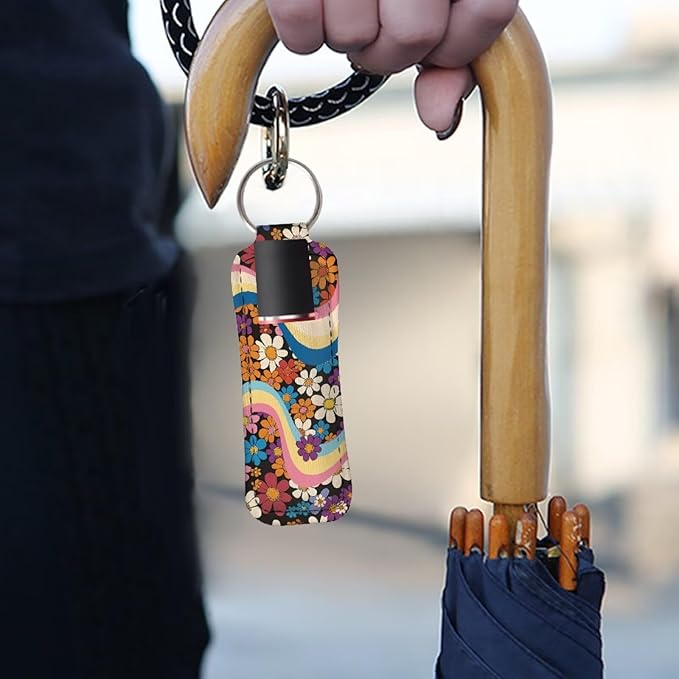 Pensura Chapstick Holder Keychain Fashion 5 Pcs Car Keychain Holder Portable Chapstick Holder Keep from Scratched and Dust