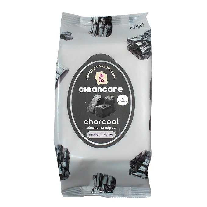 PB & JAY Cleancare Cleansing Wipes – 30 Count – Makeup Remover for Deep Clean & Fresh Skin – Hydrating Korean Face Wipes for Sensitive Skin (Charcoal)