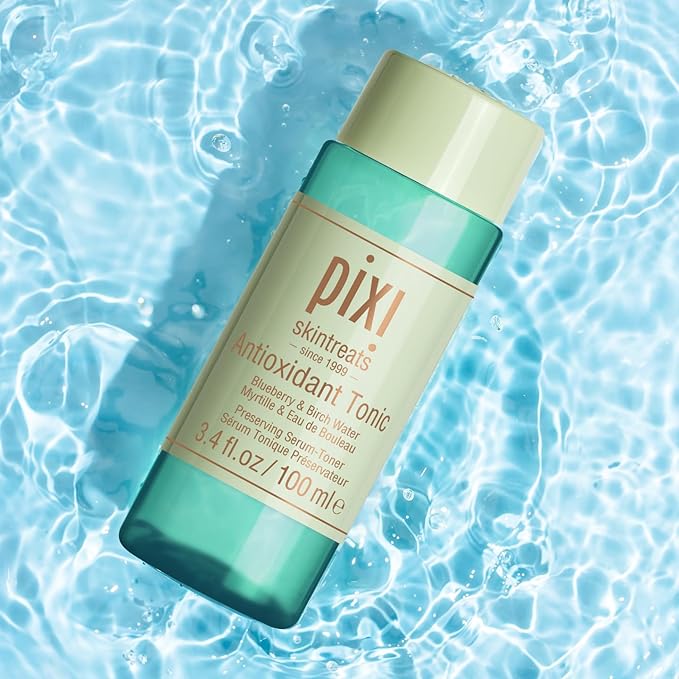 Pixi Antioxidant Tonic | Alcohol-Free Hydrating Multi-Tasking Formula with 3 Facial Skin Care Products in 1 | Face Toner, Essence, and Serum in One Step | 100mL Travel Size Skincare