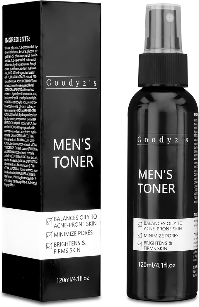 GOODY 2'S Men's Balancing Face Toner – Natural & Organic Alcohol-Free Facial Toner for Hydrating & Refreshing Skin