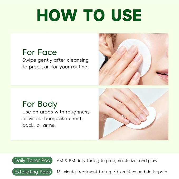 100 Count Toning Polish Pads, Skincare Toner Pads for Dark Spots, Wrinkles & Dull Skin - Hydrating Facial Treatment with Snail Mucin, Peptides and Centella