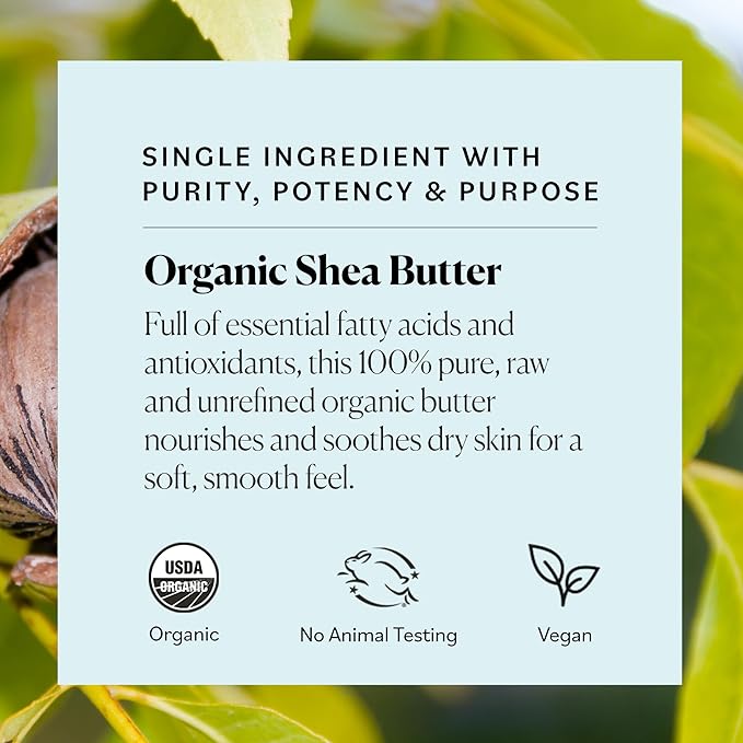 Sky Organics - Organic Shea Butter, 15 oz - Nourishes, Soothes, and Softens Dry Skin - Raw & Unrefined - Essential Fatty Acids & Antioxidants - Natural, Vegan & Cruelty Free - Skin Care & Self Care
