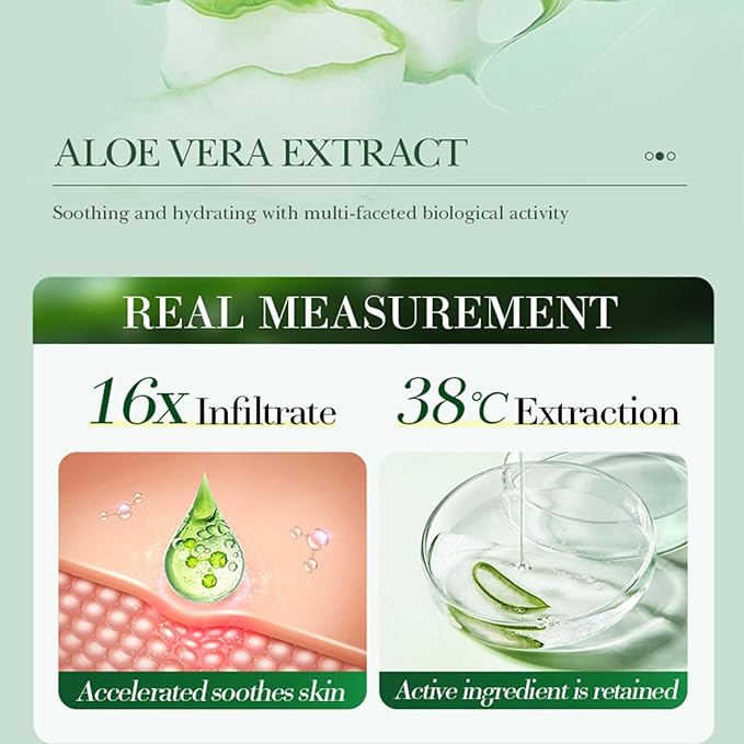 Aloe Vera Face Skincare Set,3 Pcs Moisturizing Aloe Vera with Aloe Vera Gel,Face Wash,Toner,Pure Organic Aloe Vera for All Skin Types,Travel Skincare Kit for Women(3PCS)