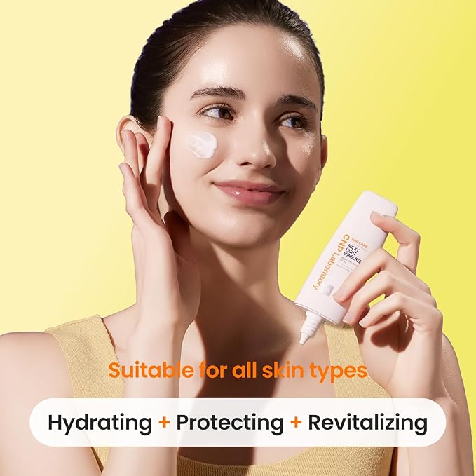 CNP Daily Milky Light Sunscreen (1.7 fl. oz.) - Broad Spectrum SPF 50 UV Protection with Niacinamide, for Face & Body, No White Cast, Fast Absorbing, Non-Greasy Finish, Gifts for Women