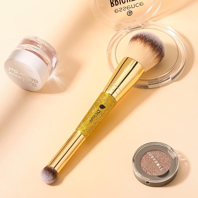 DUcare Powder Brush Concealer Foundation Makeup Brushes Double Ended Perfect for Rounded Taperd Liquid, Cream, Powder,Blending, Buffing