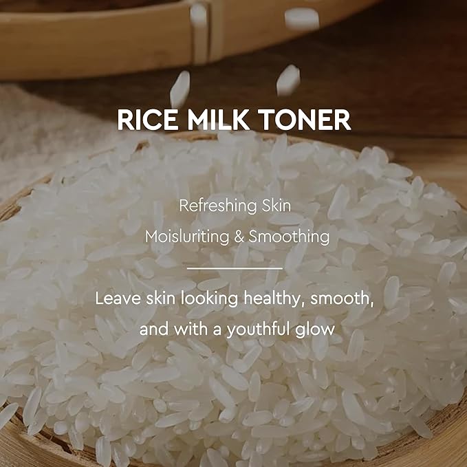 Rice Skin Toner Deep Hydrating Soothing Toner, Create Glass Skin Contains Niacinamide, Ceramides, Rice Bran Extract, Panthenol, Fragrance-Free, Cruelty-Free, Vegan, Suitable for All Skin Types