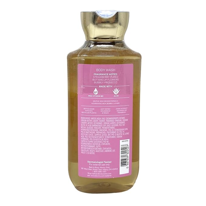 Bath & Body Works Buttercups & Berry Bellini Trio Gift Set - Body Cream, Fragrance Mist and Shower Gel - with a Wild Jasmine Bar Soap - Full Size