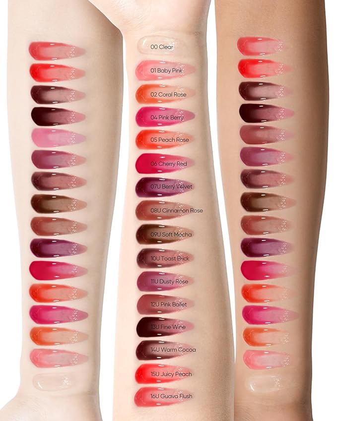 Peptide Brightening Lip Serum, Hydrating & Plumping Tinted Lip Gloss, Moisturizing Lip Balm with Polypeptides & Squalane for Glossy Sheer, Smooth Lips(09U Soft Mocha)