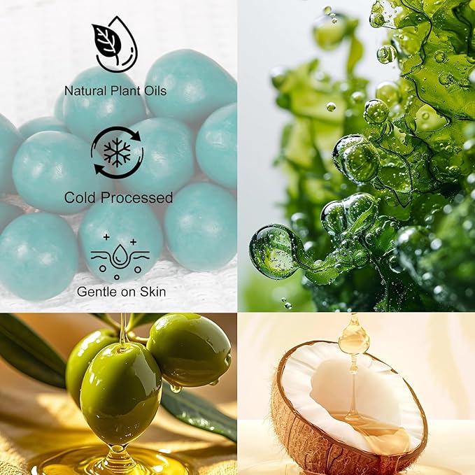 Grape Shaped Natural Handmade Soap Bar, Decorative Bath & Body Soap Gift for Women, Packed in Elegant Gift Box, Green