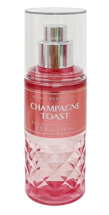 Bath & Body Works Champagne Toast - Mini Gift Set - Fine Fragrance Mist, Body Lotion and Hand Gel With a Himalayan Salts Springs Sample Soap.