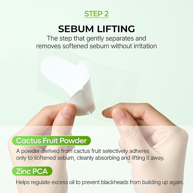 Dr.Melaxin CACTOX 3-STEP NOSE MASK PACK with AHA & PHA for Sebum Softening Pore Tightening Skin Repair 3-Step Nose Pore Pack