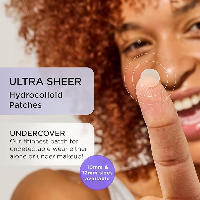 ZitSticka Invisible Daytime Pimple Patches, Hydrocolloid Patches for Face, Ultra-Thin Clear Azelaic Acid & CICA Blemish Patches, Pimple Stickers (UNDERCOVER 72 Ct)