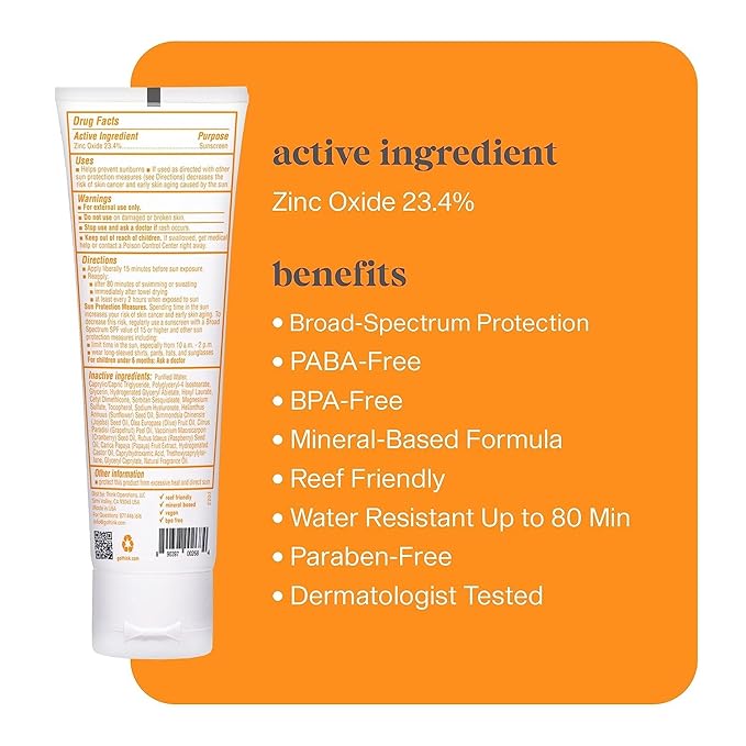 Thinkbaby Sunscreen SPF 50+ 3oz 88ml 2 Packs2