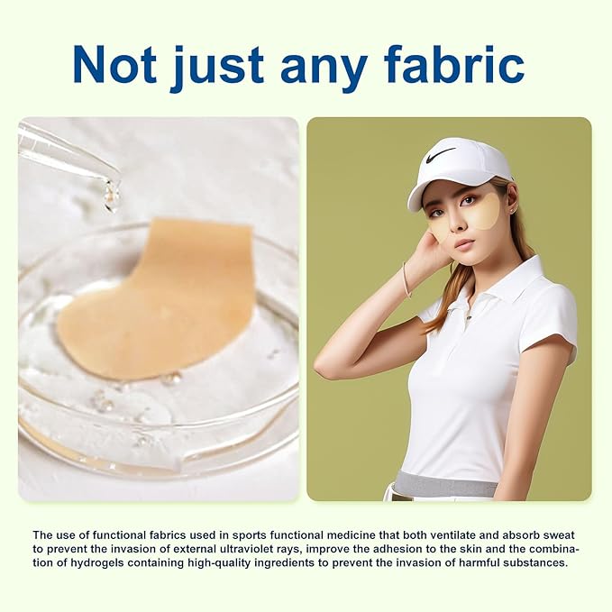 Golf Patches 5-Pairs, Outdoor UV Protection Face Patch, Facial Mask Patches, Hydrating Skin Care Sunscreen Patch, Suitable for Outdoor Activities