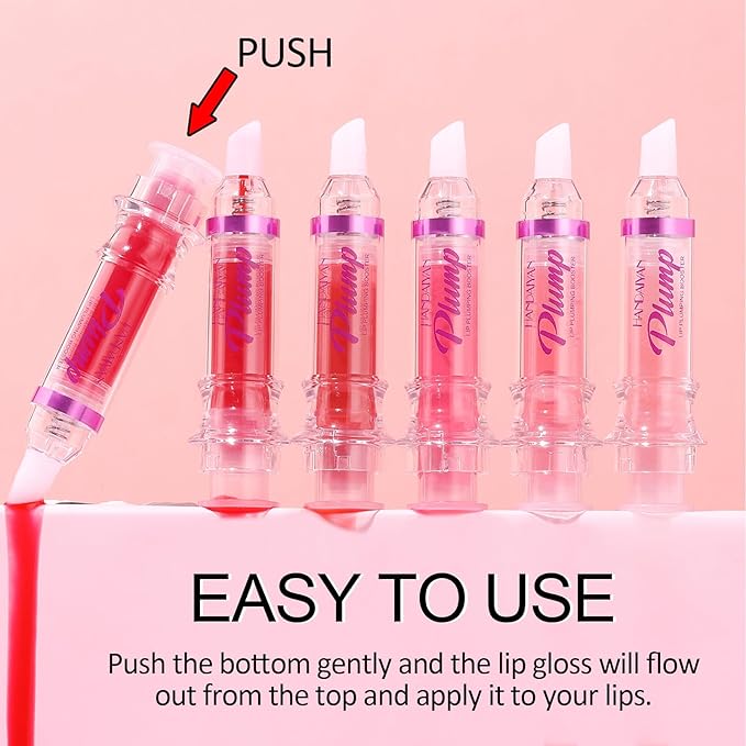 Erinde Natural Spicy Lip Plumping Booster & Oil, Ultra-Hydrating Plump Lip Plumper, Glossy Finish Fuller Lip Plumping Lip Gloss for Women Girls, 03#