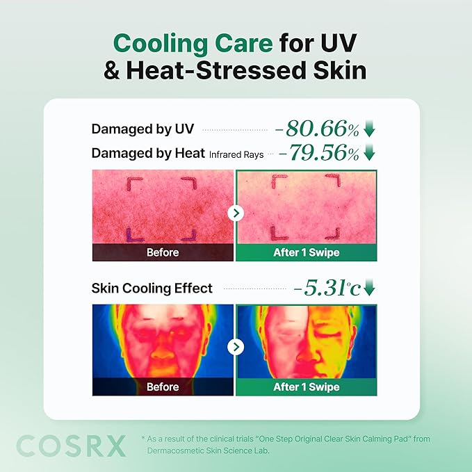 COSRX OneStep Original Clear Skin Calming Pad, 100 Pads, Dual-Sided Facial Pad for Soothing, Barrier Strengthening & Gentle Exfoliation with 82% Green Tea Water, Cica, PHA, LHA, Korean Skin Care