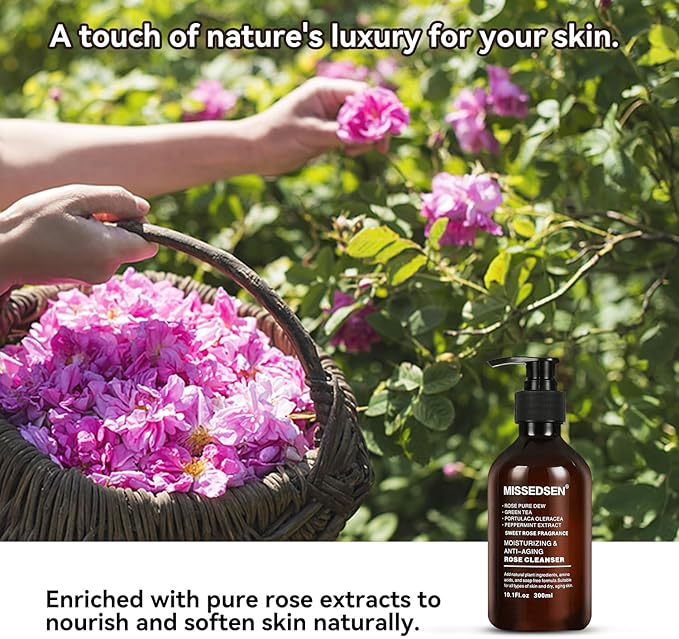 Rose Water Face Toner, Moisturizing & Anti-Aging for All Skin Types (10Fl oz)